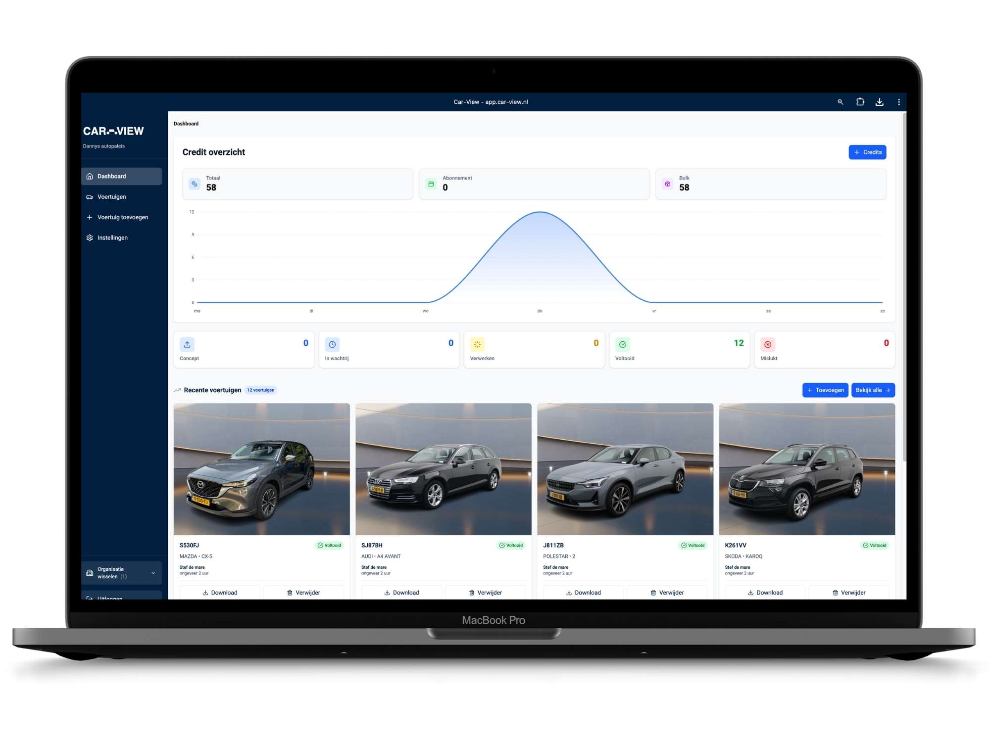 Nette auto advertentiefoto